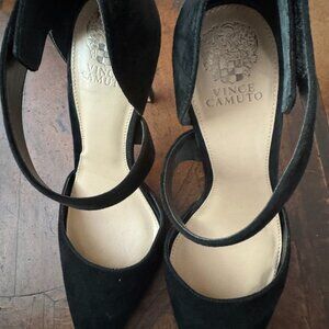 Vince Camuto Black Suede Heels Size 10 - Worn Once!